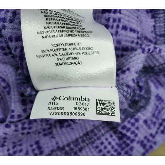 Columbia Omni Wick Advanced Evaporation Women Long Sleeve Purple Small Shirt - Picture 10 of 12